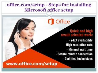 office.com/setup - Steps for Installing Microsoft office setup