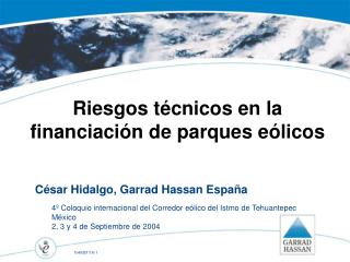 Riesgos t é cnicos en la financiaci ó n de parques e ó licos