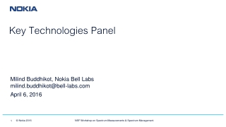 Key Technologies Panel