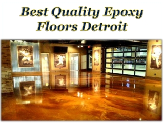 Best Quality Epoxy Floors Detroit