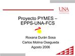 Proyecto PYMES EPPS-UNA-FCS