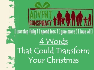 4 Words That Could Transform Your Christmas