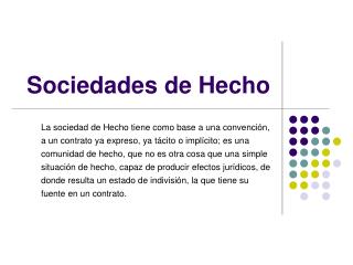 Sociedades de Hecho