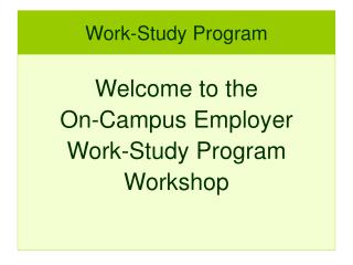 Work-Study Program