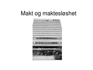 Makt og maktesløshet