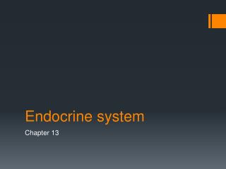 Endocrine system