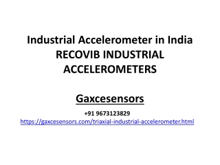 Industrial Accelerometer in India | RECOVIB INDUSTRIAL ACCELEROMETERS