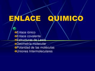 ENLACE QUIMICO