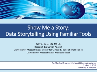 Show Me a Story: Data Storytelling Using Familiar Tools