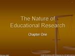 The Nature of Educational Research