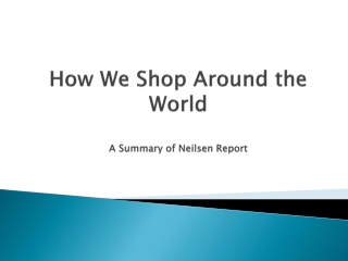 How We Shop Around the World