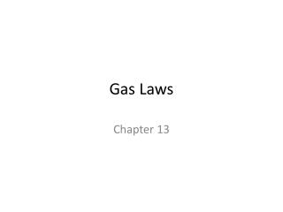 Gas Laws