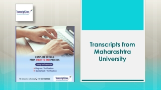 Transcripts from Maharashtra University