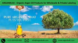ARGANBULK - Organic Argan Oil Products for Wholesale & Private Labeling