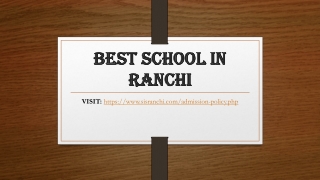 Best school in Ranchi