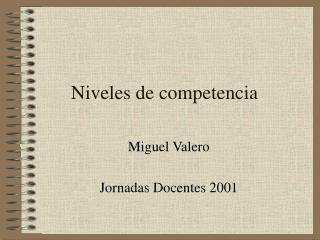 Niveles de competencia