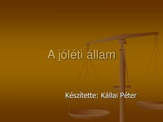 A jóléti állam