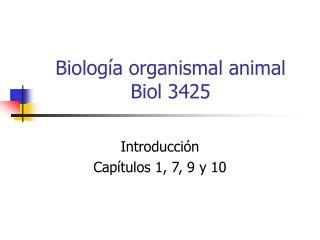 Biología organismal animal Biol 3425