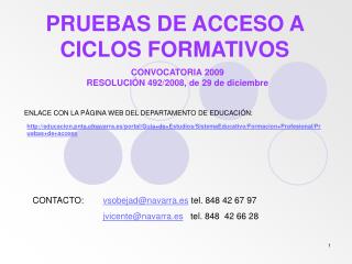 PRUEBAS DE ACCESO A CICLOS FORMATIVOS