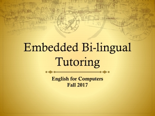 Embedded Bi-lingual Tutoring