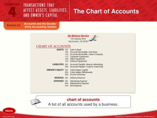 The Chart of Accounts