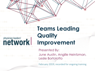 Teams Leading Quality Improvement