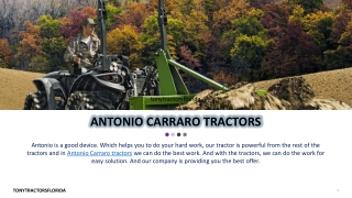 Get The Best Antonio Carraro Tractors.