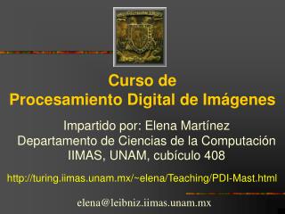 Curso de Procesamiento Digital de Imágenes