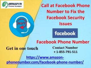 Call at Facebook Phone Number to Fix the Facebook Security Issues