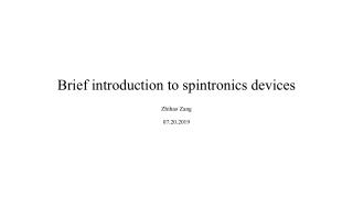 Brief introduction to spintronics devices