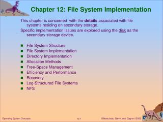 Chapter 12: File System Implementation