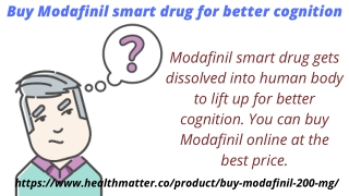 Buy Modafinil smart drug for better cognition