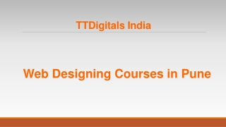 Website Design Courses in Pune - TTDigitals