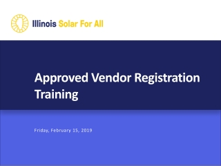 Approved Vendor Registration Training