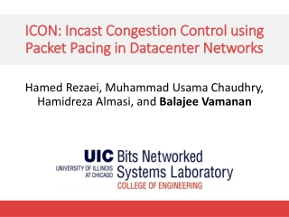 ICON: Incast Congestion Control using Packet Pacing in Datacenter Networks