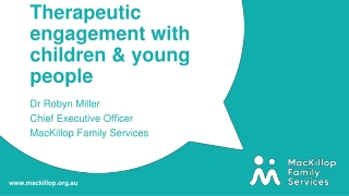Therapeutic engagement with children &amp; young people