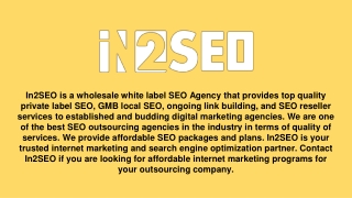 Best Wholesale SEO - In2seo