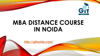 MBA Distance Course in Noida