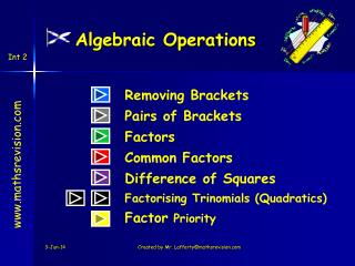 Algebraic Operations