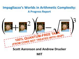 Impagliazzo’s Worlds in Arithmetic Complexity: A Progress Report