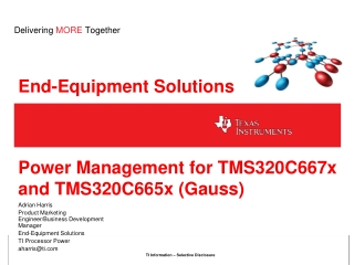 Power Management for TMS320C667x and TMS320C665x (Gauss)