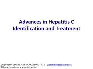 Advances in Hepatitis C Identification and Treatment