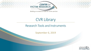 CVR Library Research Tools and Instruments