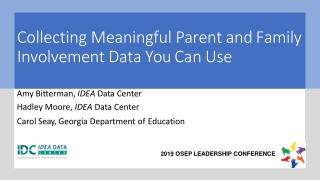 Collecting Meaningful Parent and Family Involvement Data You Can Use