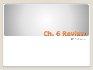 Ch. 6 Review