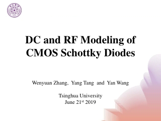 DC and RF Modeling of CMOS Schottky Diodes