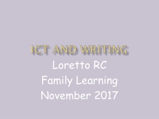 ICT and writing