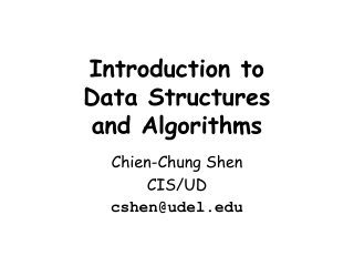 Introduction to Data Structures and Algorithms