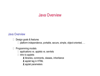 Java Overview