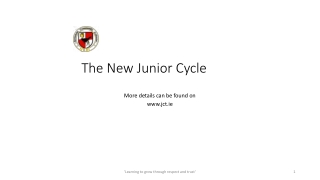 The New Junior Cycle